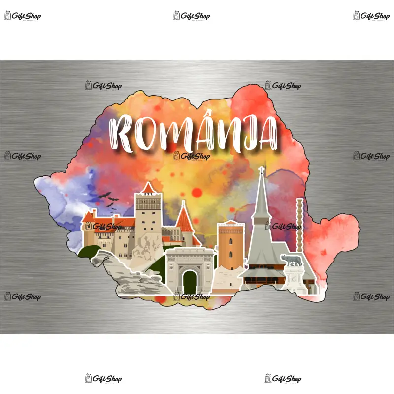 Harta, romania, magnet frigider mgs001